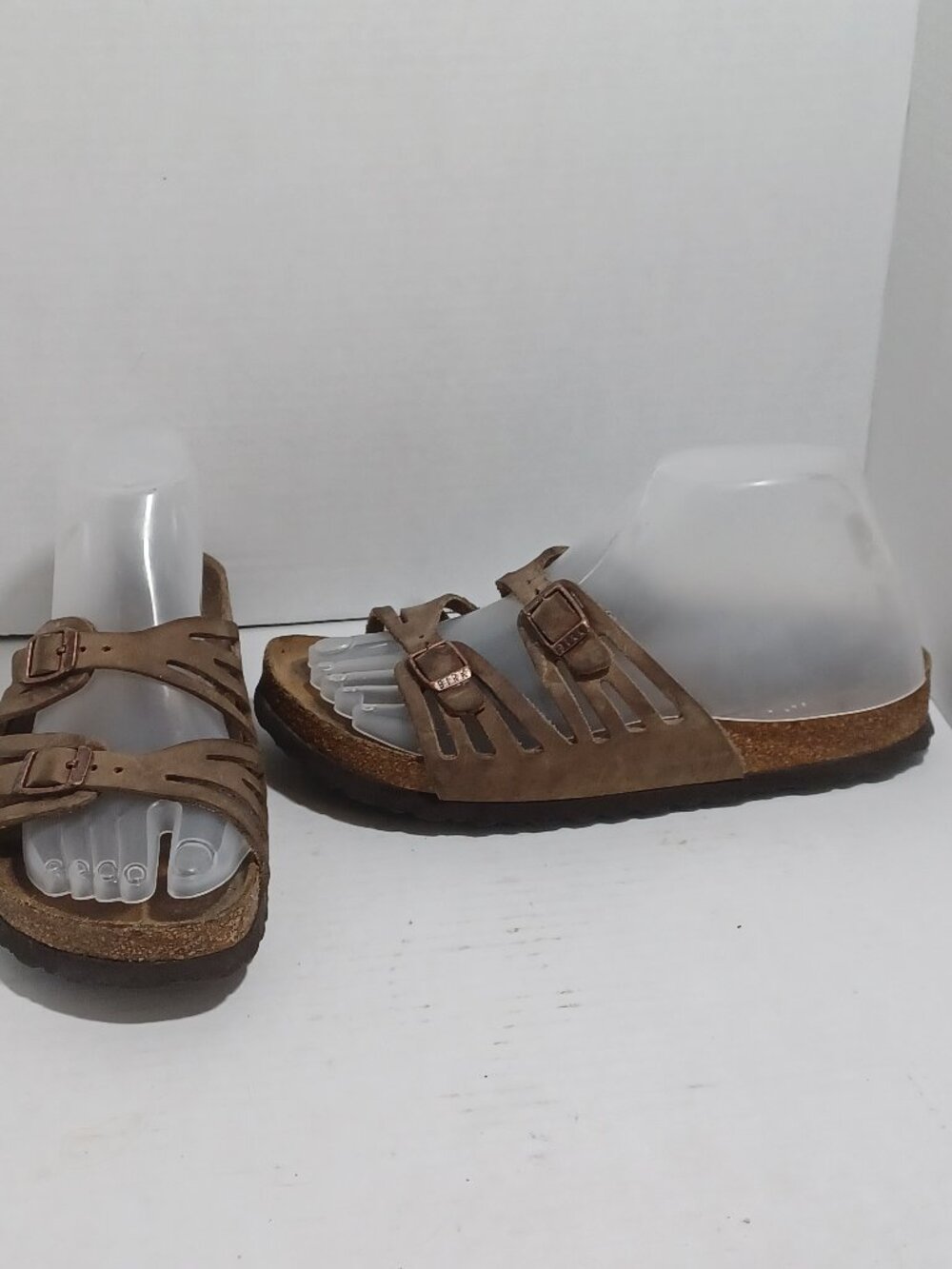 Birkenstock Grananda Tobacco Brown Oiled Leather Soft Footbed Sandals 38/US 7.5